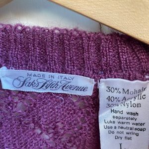 Vintage Mohair Saks 5th Ave Cardigan